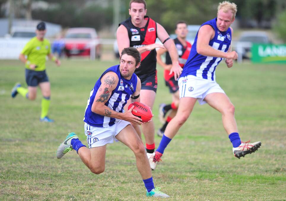 The Kangaroos went down narrowly in a season-opener at Langtry Oval. Pictures: Kieren L Tilly
