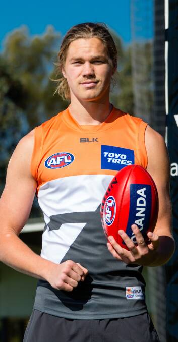 AFL DEBUT: Harry Himmelberg gets his big chance in Brisbane on Sunday. Picture: Craig Abercrombie, GWS Giants