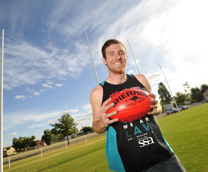 CHALLENGE: Ruckman Jeremy Luff says goodbye to McPherson Oval after taking an opportunity to test himself in the Ovens and Murray League with Lavington. Picture: Laura Hardwick 