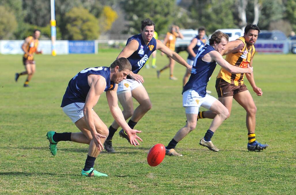 Hawks demolish Blues in final round encounter at Gumly. Pictures: Kieren L Tilly