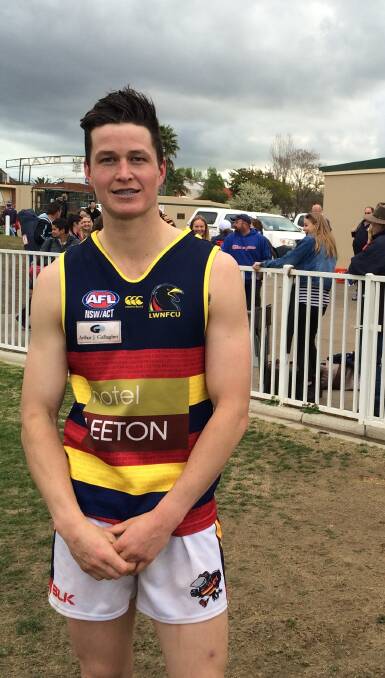 ROBBO RETURN: Leeton-Whitton's Luke Potter warmed up for Sunday's Riverina League decider against Tigers with a six-goal haul at the grand final venue.