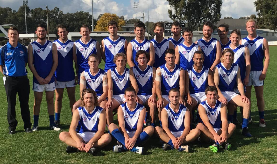 SUCCESS STORY: The Farrer League representative side which enjoyed a 27-point win over the Ovens and King League on Saturday. 