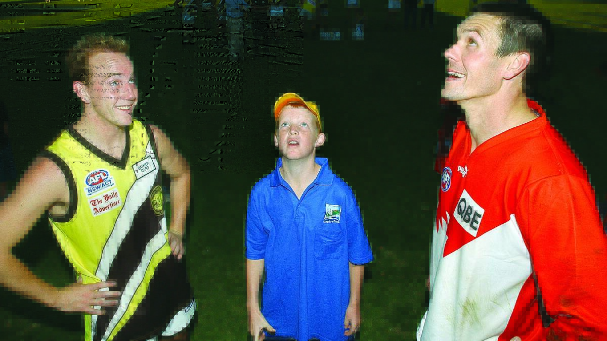 Wagga's Brad Seymour on a visit back home in 2003. A member of Sydney's 1996 grand final side, Seymour is on the board of the Swans. 
