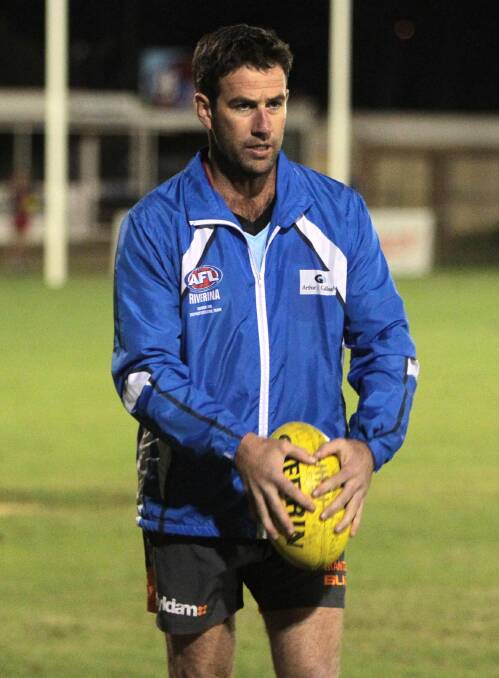 Jason McPherson coached the Farrer League representative side to victory against Picola in 2015 and in this year's loss to Black Diamond League. Picture: Les Smith