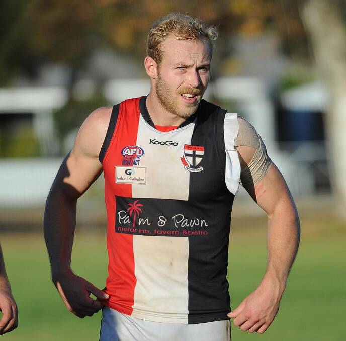 COMING BACK: Midfielder Lachlan Highfield has been among the Saints' best this season. He and Alex Grogzinger have committed for 2017. Picture: Laura Hardwick