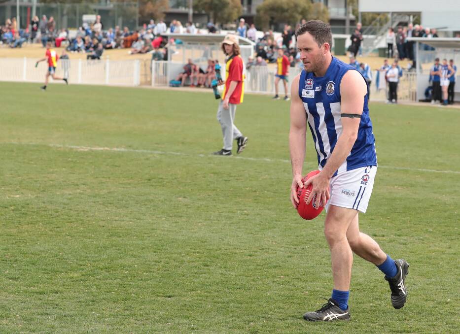 Temora coach Jake Wooden kicked four goals against Marrar in the second semi-final.  Picture: Kieren L Tilly