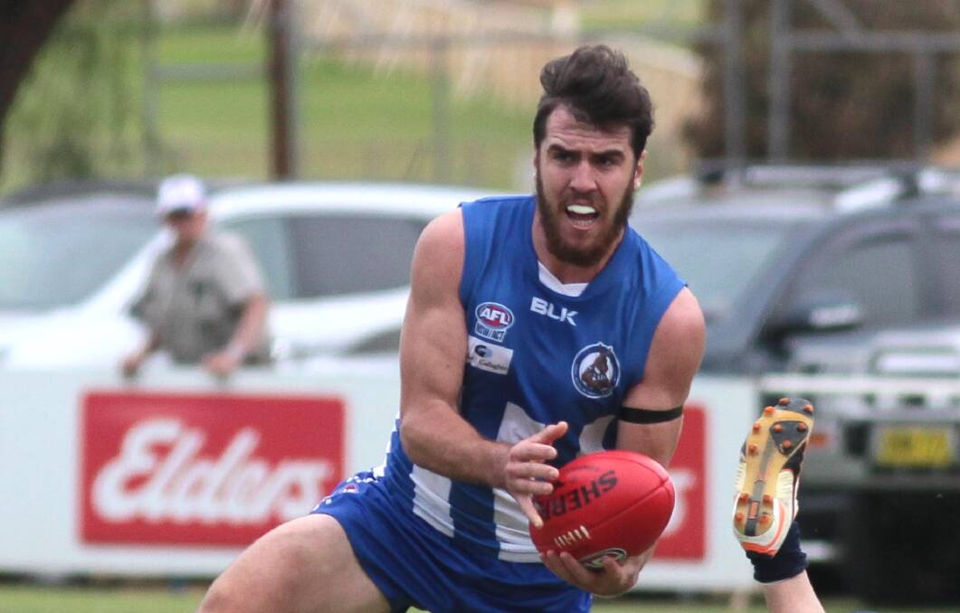 WAITING GAME: Temora midfielder Kieran Shea will know more about a shoulder injury after the Easter break.