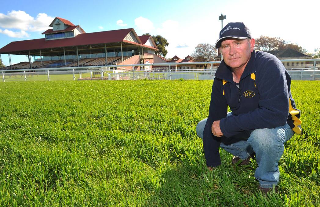 RAIN-AFFECTED: Friday's sunshine came too late for Murrumbidgee Turf Club racecourse manager Mark Hart, with Saturday's meeting called off. Picture: Kieren L Tilly
