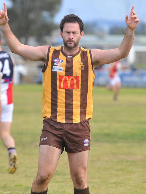 ANOTHER HAUL: Marc Geppert's seven goals against Marrar was the sixth time this year he's kicked more than half-a-dozen. Picture: Les Smith