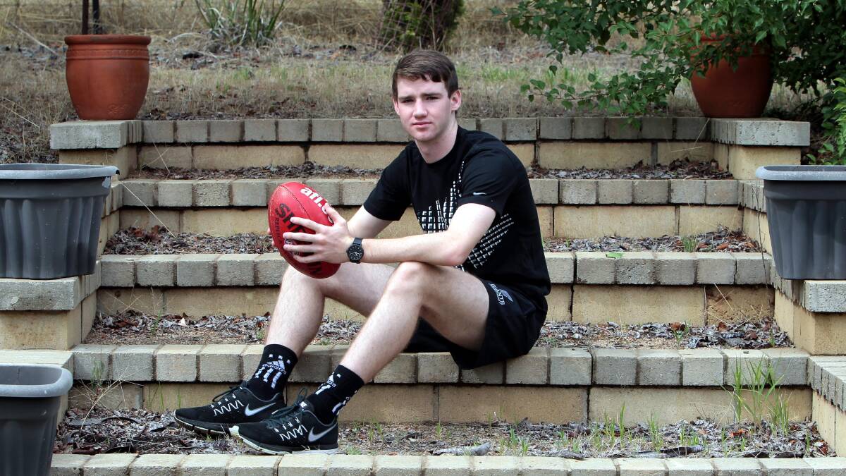 BIG MOVE: Lachie Gaffney at home ahead of his move from North Wagga to Lavington. Picture: Les Smith