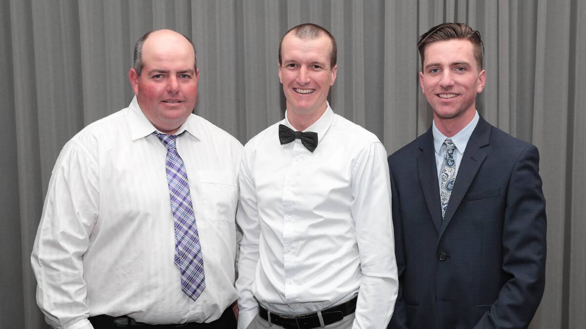 YOUNG CUP HOPES: Trainer Shane Hillier (left) and driver Blake Jones will team up with Medal of Honour while Cameron Hart (right) drives Hezbuyindiamonds. The trio all won awards at last year's Wagga Harness Racing Club. 