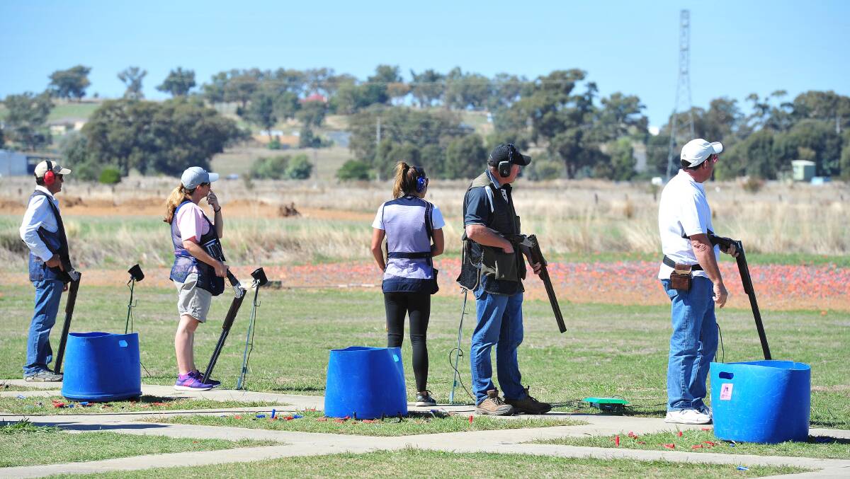 Lauryn Mark, centre, was among the women competing at the nationals in Wagga.