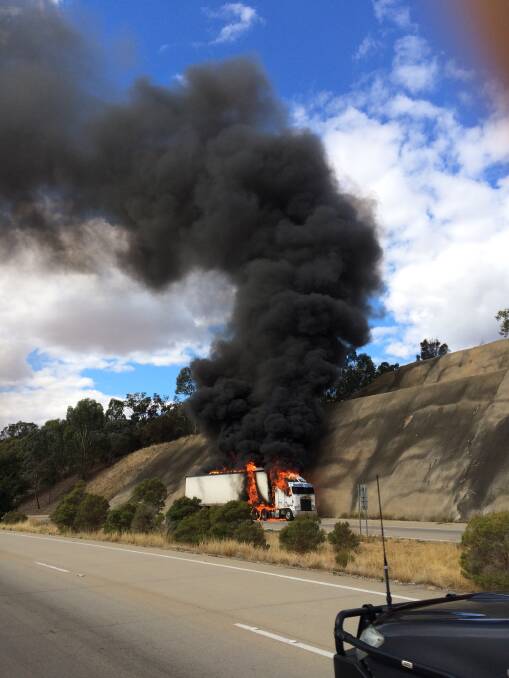 Serious truck fire, Hume Highway