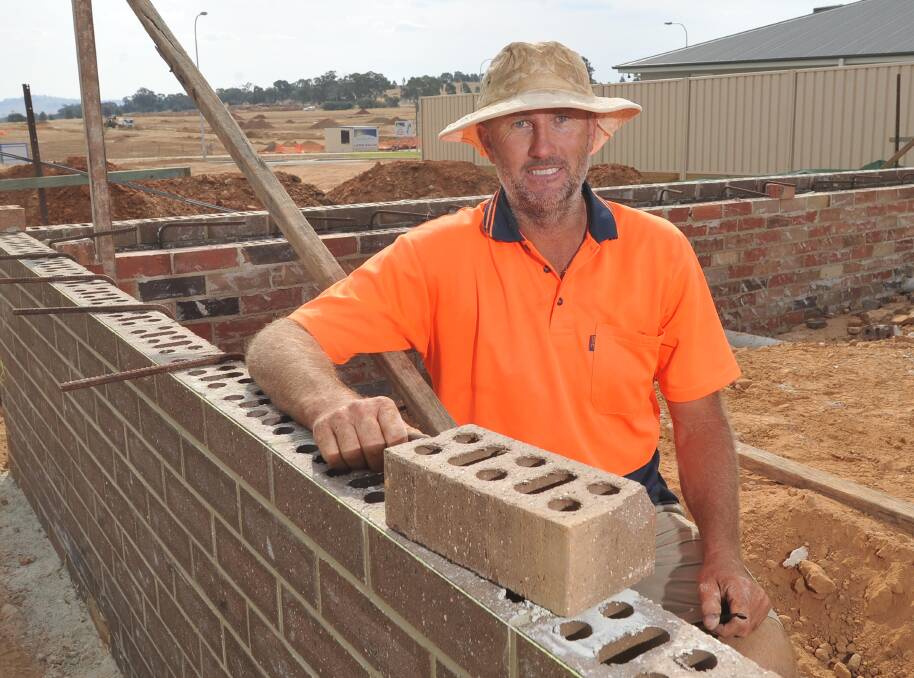 AGEING INDUSTRY: Wagga bricklayer Glenn Bennett says the statewide shortage is being felt across our region because young people are not taking up the trade.