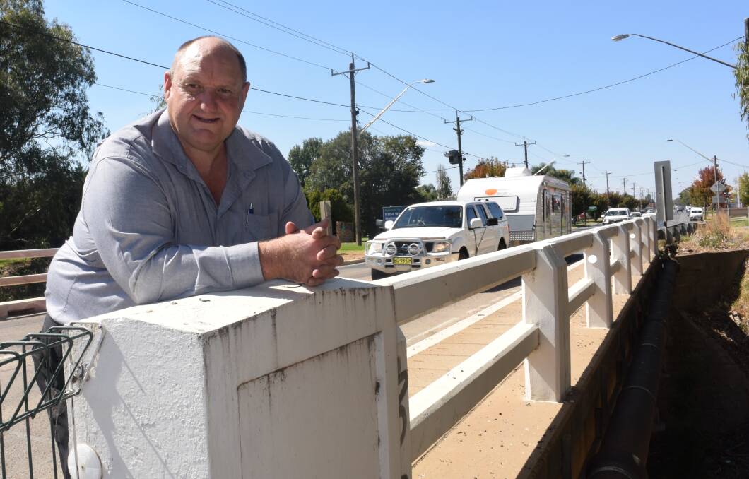 CONCERNED: Professional driver Peter Rex believes Marshall's Creek Bridge should be widened to curb the number of trucks passing through the city.