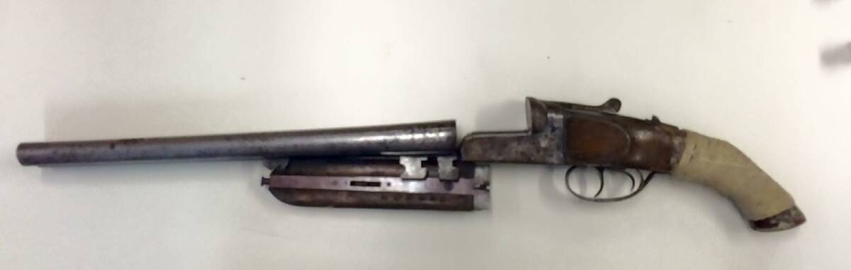 Wagga police discovered this sawn-off firearm at a Slocum Street property on Wednesday.