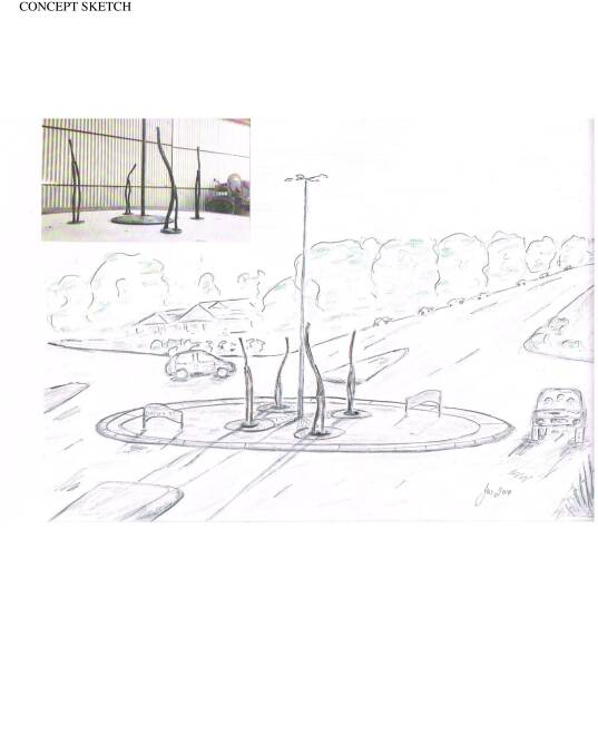 GRAND PLANS: John Wood will have his sculpture installed at the Tarcutta and Forsyth streets roundabout.