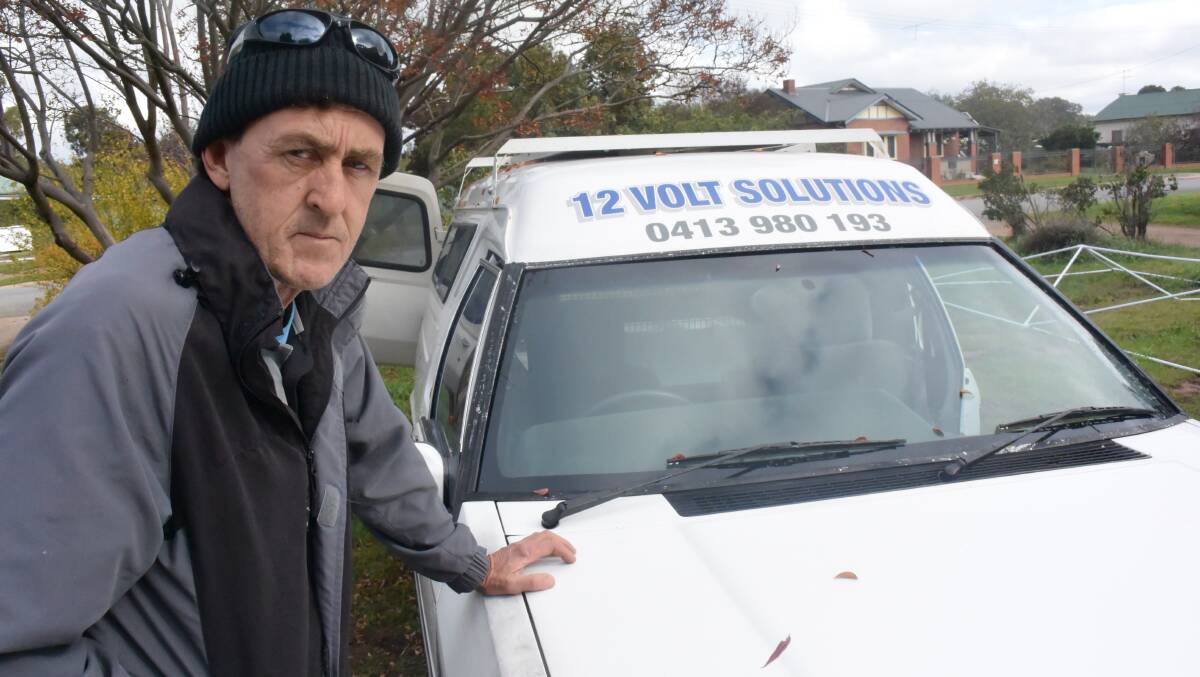 LIVELIHOOD ROBBED: Small businessman Peter Woulfe says he was robbed of his livelihood when his van was stolen on Friday night. 