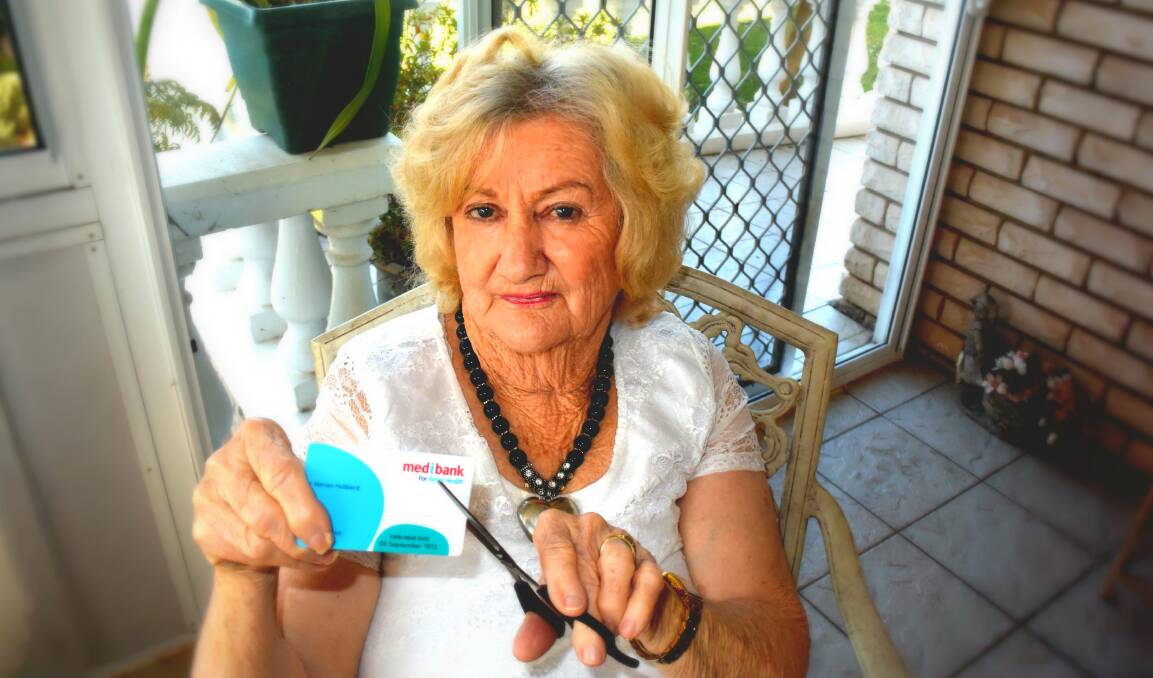 NOT HAPPY: Medibank customer of 50 years Marian Hubbard says she will cut up her Medibank card if the company does backtrack on its decision to dump Calvary. 
