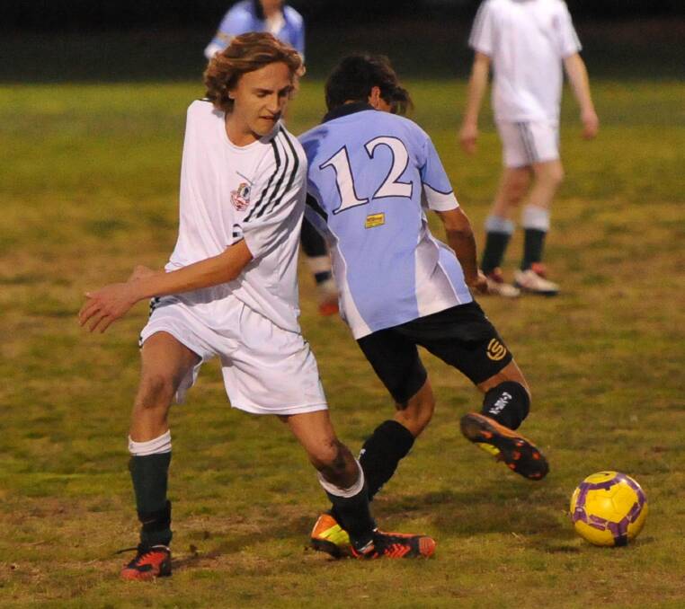 HUNGRY: TRAC player Jack Reynolds showing determination in the midfield. Pictures: Laura Hardwick