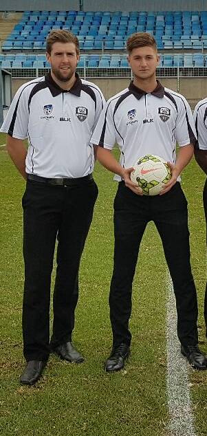 Liam Dedini and Ben Schmid before Wagga City Wanderers played Marconi in the FFA Cup