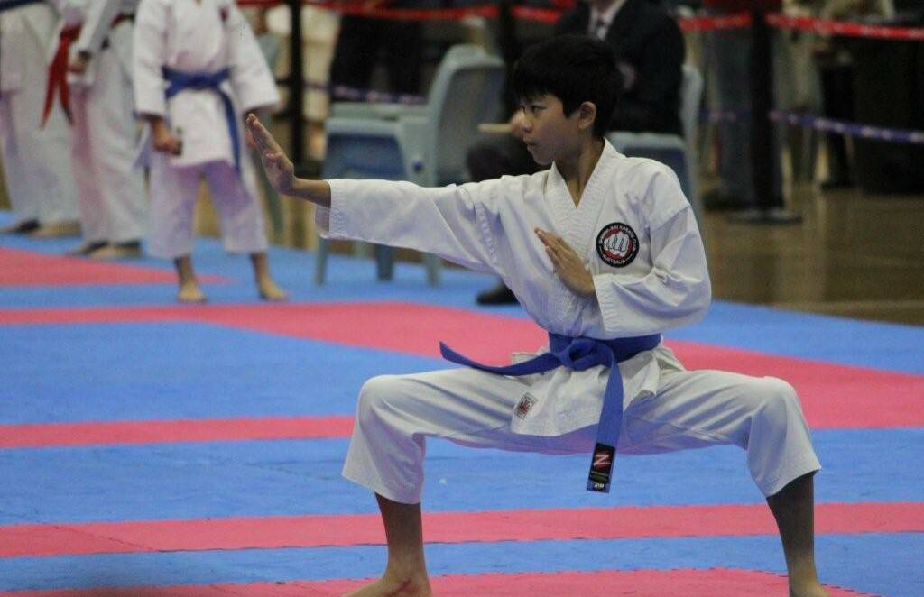 CONFIDENT: Inigo Bardos lost the semi final but refocused to win the repechage round and took the bronze medal at the NSW Karate Championships on Sunday.