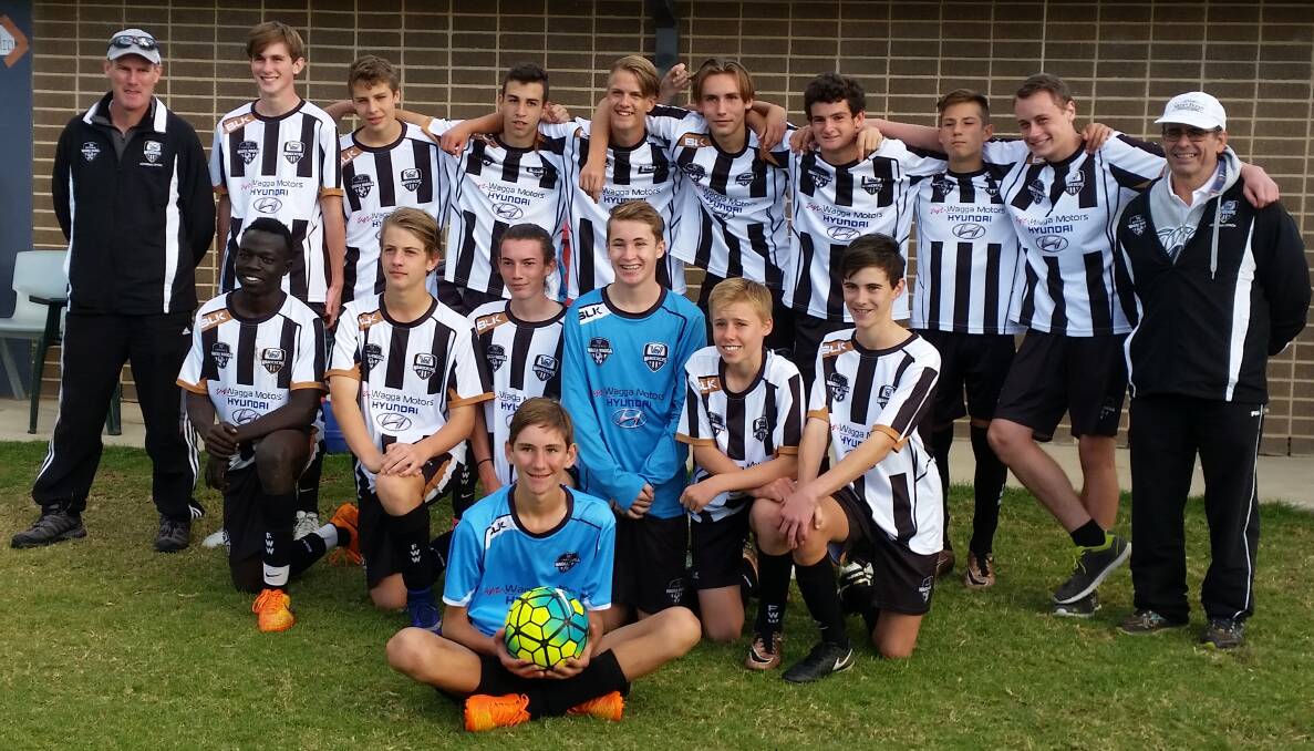 Wagga under 15's team after a successful weekend of soccer.