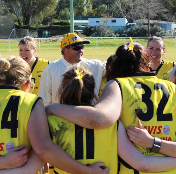 REWARDING JOB: Riverina Lions coach Dan Lloyd says his time with the girls has helped him physically and mentally recover from an accident. Picture: Beck Driscoll