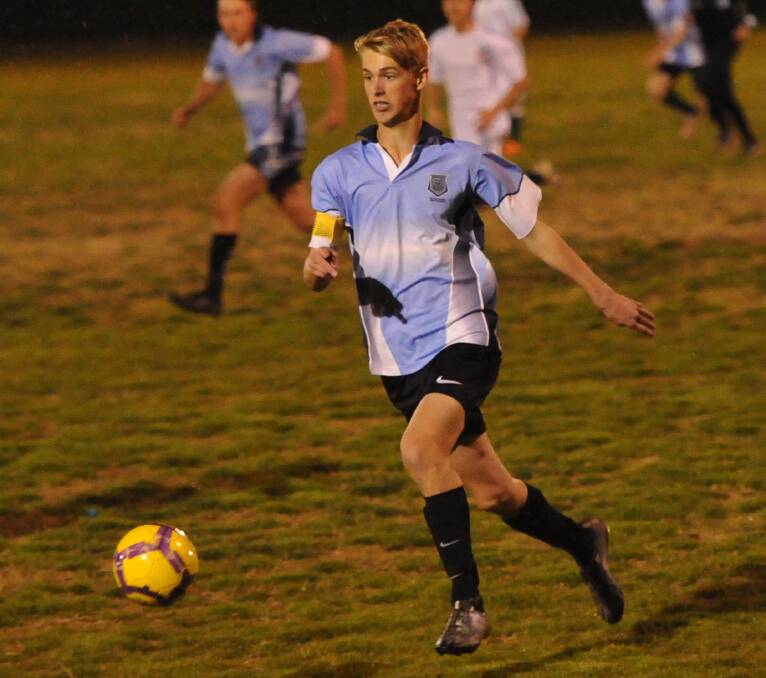 STRIKER: Wagga High captain Sam Jenkins led them to victory, scoring four goals on Wednesday night. 