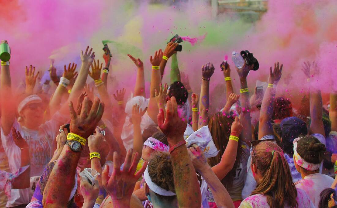 COLOURFUL FUN: Organising 170 members of the Ardlethan community for the town's rainbow run is an amazing achievement, says letter-writer Bill Thompson.