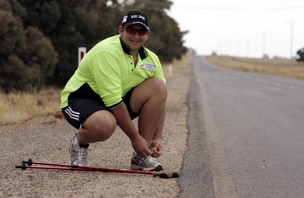 High honour: Wagga resident Rory McKenzie is preparing to carry the Commonwealth Games Baton, almost ten-years after his 700 kilometre fundraising trek.