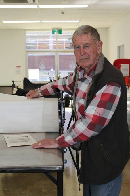 Drawing new life: Former RAAF pilot-come-print maker Craig Couzens says it's important to keep art alive and encourages anyone considering a change, to do so.