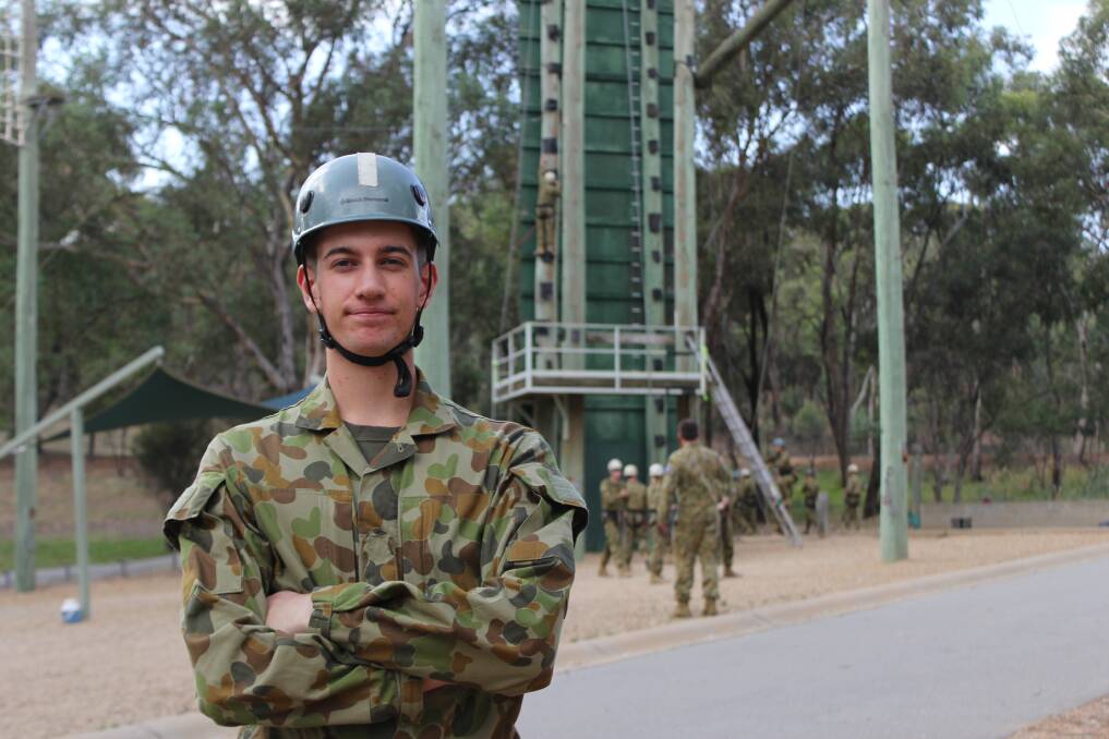On the Kapooka conveyor belt: Recruit Ben Cattermole says life as a soldier-in-training at 1RTB is still challenging and intense but 'getting better' as weeks pass by. Picture: Steff Wills 