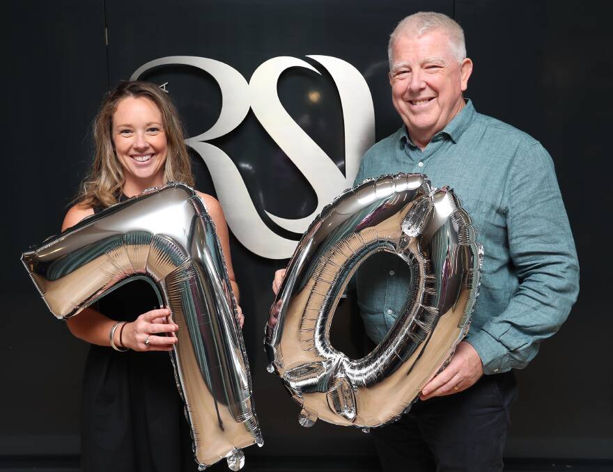 Platinum spirit: Wagga's RSL Club marketing manager Jo Thomas and CEO Andrew Bell are inviting city residents to celebrate its 70 years of community service this Friday. Picture: Kieren L Tilly 
