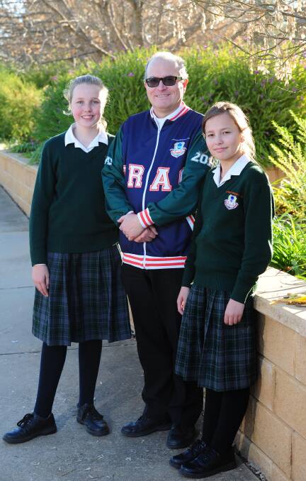 Farewell: TRAC's longest serving chaplain David Willsher will farewell a ten-year career, teaching and caring for students like Grace Flagg, 13, and Jaylah O'Meley, 14.