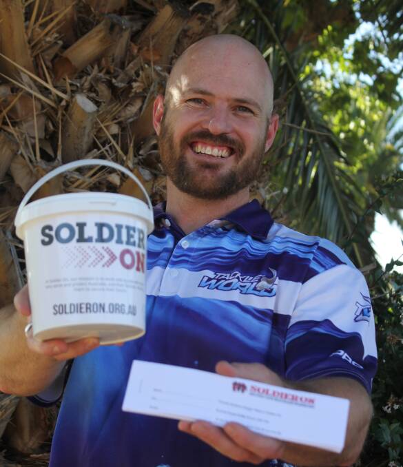 Reeling in for a cause: Wagga man Chris Cotterill is supporting Soldier On in this year's Thomas Bros Wagga Wagga Takes 2 charity event. 