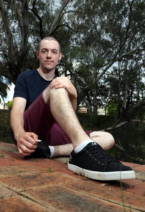 Good fortune: Herbert Nelson, 24, thanked doctors, nurses and paramedics after he survived a brown snake bite last week. Picture: Les Smith 