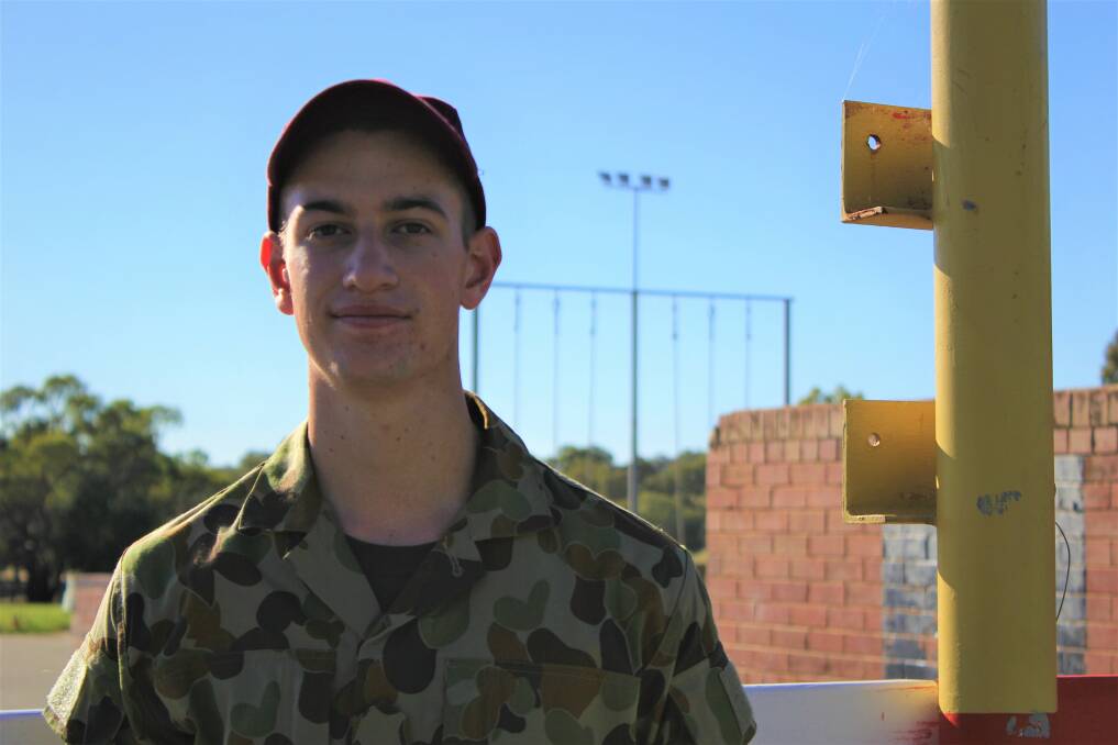 Woe to go: Ben Cattermole was launched into an alien world when he last week stepped off the bus at Kapooka to begin his training as an Australian soldier.