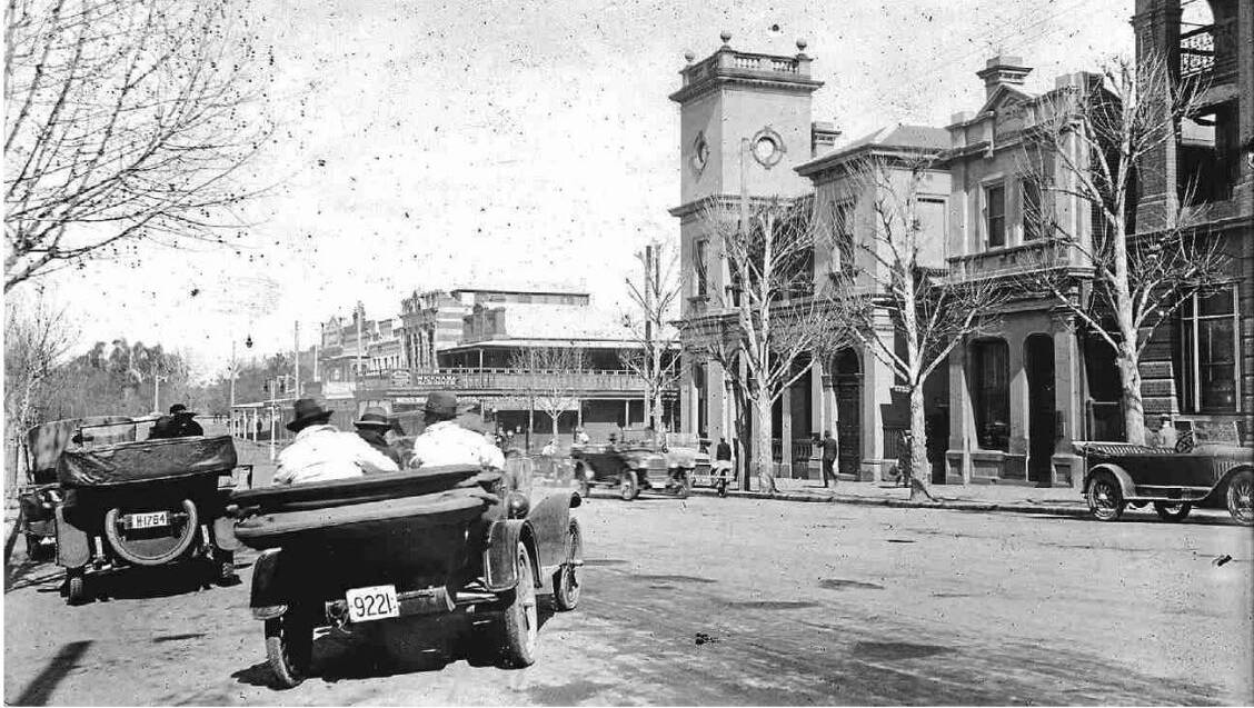 DAYS GONE BY: Fitzmaurice Street looking towards Johnston Street in the 1930’s. The large bank building in the centre has survived and is now Boyce Accountants however many of the other buildings have been lost or substantially altered.