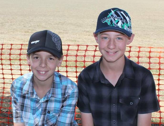 RODEO: Brothers Ben, 10, and Samuel Gallop, both of Junee, are at the Harden Murrumburrah Twin Towns Rodeo. Picture: Nikki Reynolds