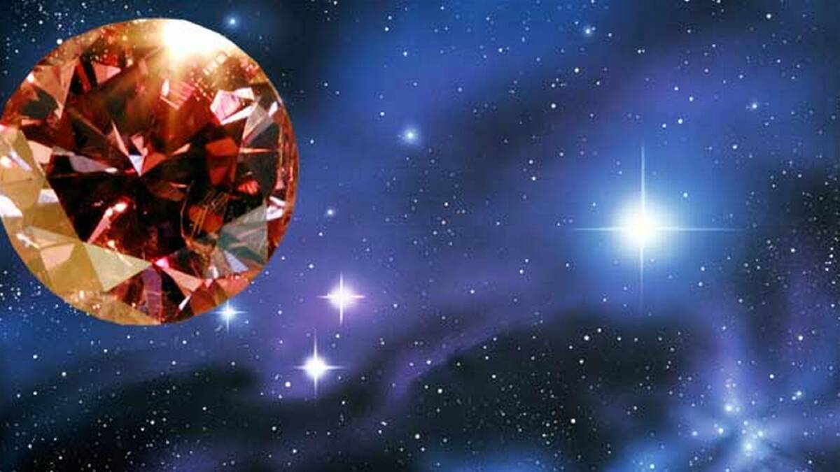 DIAMOND STAR: An artistic impression of how a diamond star would look if you came across it in outer space. Picture: Contributed