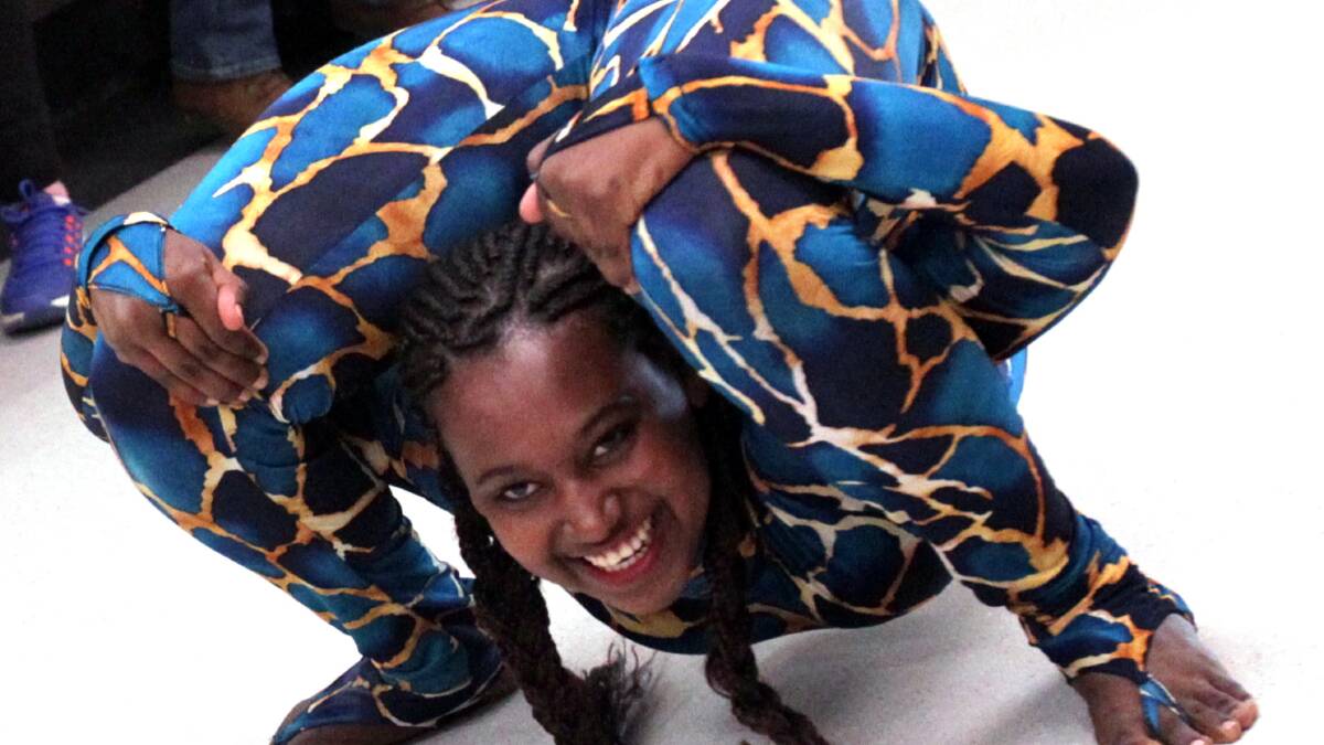 TANGLED: Contortionist Soila is part of Cirque Africa, which will performing in Wagga through the holidays. Picture: Les Smith