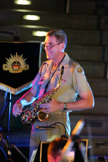 IN THE MOOD: Australian Army Band Kapooka musical director, Major Lindsay Mee.
 