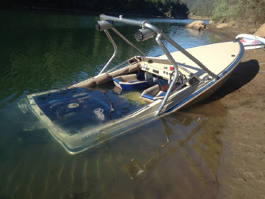WATER LOGGED: Six boats ended up under water at the weekend's Mulwala Cod Classic.