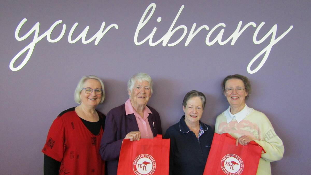 FRIENDLY BUNCH: Friends of the Library - library manager Claire Campbell, founding FOTL members Mary Kidson and Gretchen Sleeman, and FOTL secretary Marcia Riley.