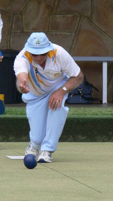 IN FORM: Wagga RSL president Max Sanbrook places a bowl during Digger Day and Presidents day at RSL last Sunday. Picture: John Griffin