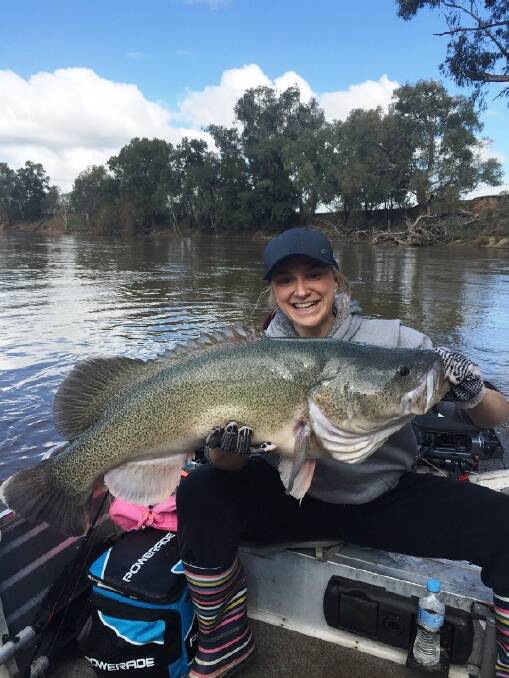 PROUD AS PUNCH: Steph Brown with a cod from the Murrumbidgee River. Picture: Contributed