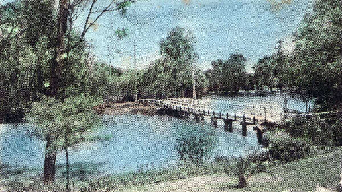 CITY CENTRE: This footbridge from the Johnston Street end of Trail Street across to the Victory Memorial Gardens was replaced by Ivan Jack Drive in 1962.