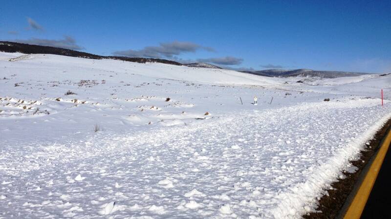 WINTER WEATHER: The Snowy Mountains highways lives up to its name last weekend. Picture: Contributed