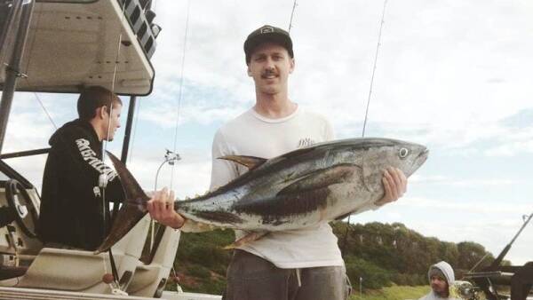 ALL MINE: Ben Williams with a yellow fin tuna. Picture: Contributed